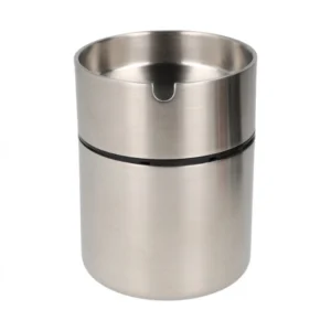 Zorr Dover Breeza stainless steel ashtray with push-top mechanism